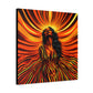 Autumn Rises Black Woman Art Canvas Wall Print