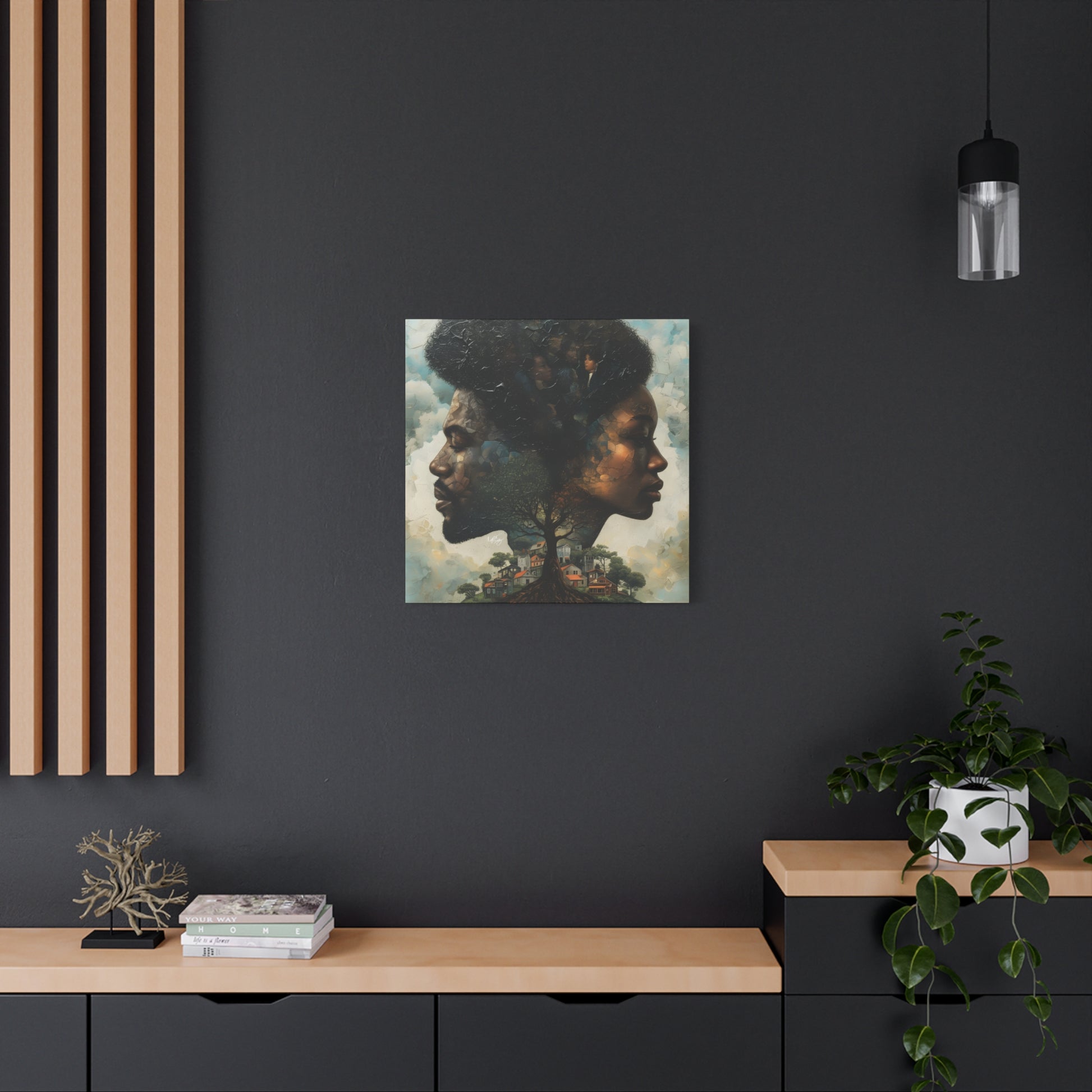 Together We Grow Afrocentric Black Art Canvas Wall Print - Xtreme Shopper