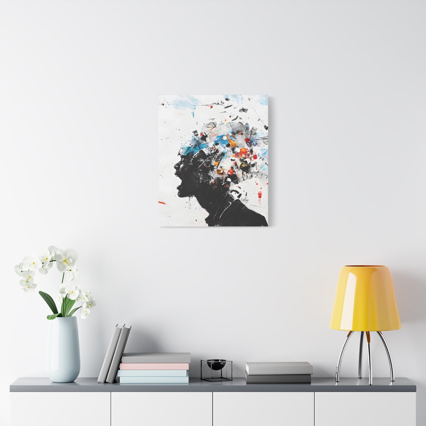 Frustration Afrocentric Black Art Canvas Wall Print
