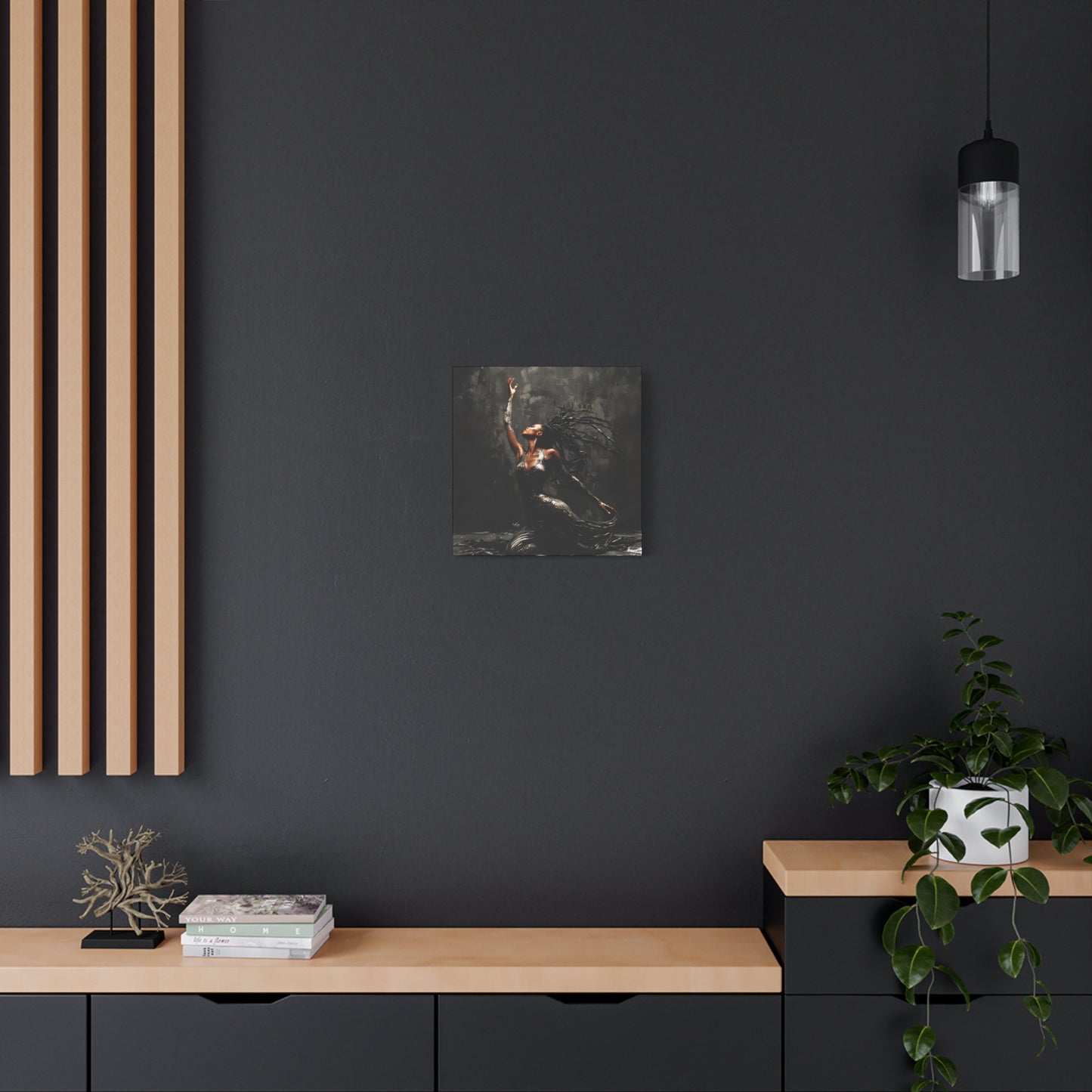 Dance In The Dark Afrocentric Black Woman Art Canvas Wall Print