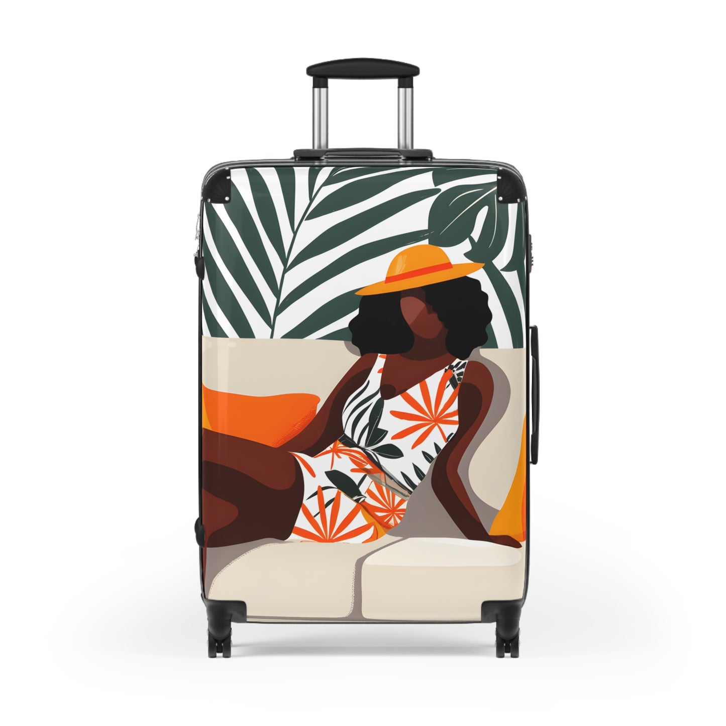 Relaxing In Abstract Black Art Hardshell Hardside Lockable Spinner Suitcase Luggage