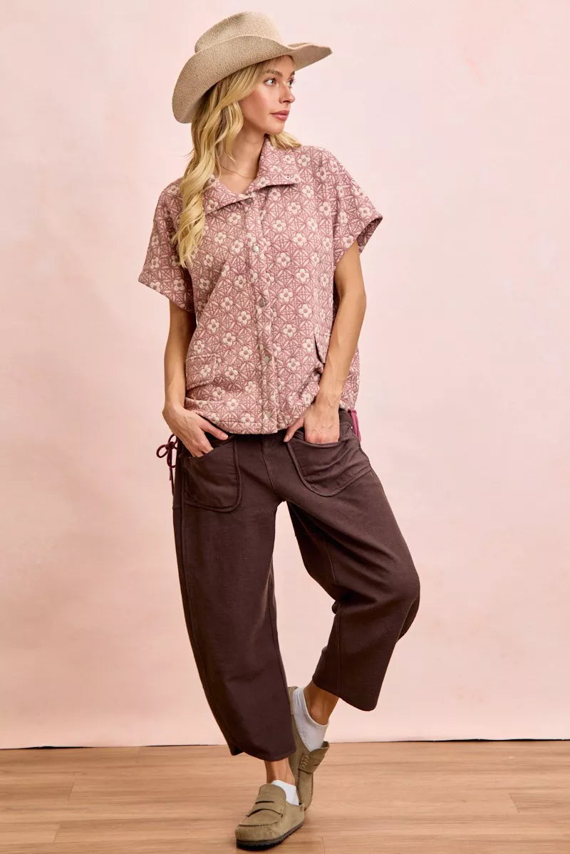 BiBi Boho Washed Terry Pants with Pockets - Xtreme Shopper