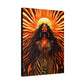 Sunkissed Afrocentric Black Woman Abstract Art Canvas Wall Print