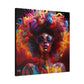 Groovy Summer Black Woman Psychedelic Themed Artwork Canvas Wall Print - Xtreme Shopper