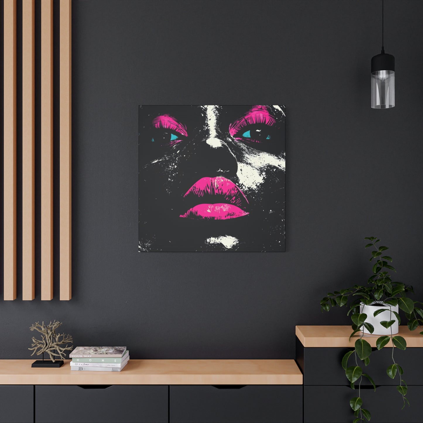 Anticipation Black Woman Art Canvas Wall Print