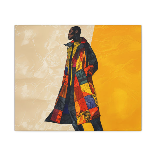 I Am Fashion Forward Afrocentric Black Man Abstract Art Canvas Wall Print