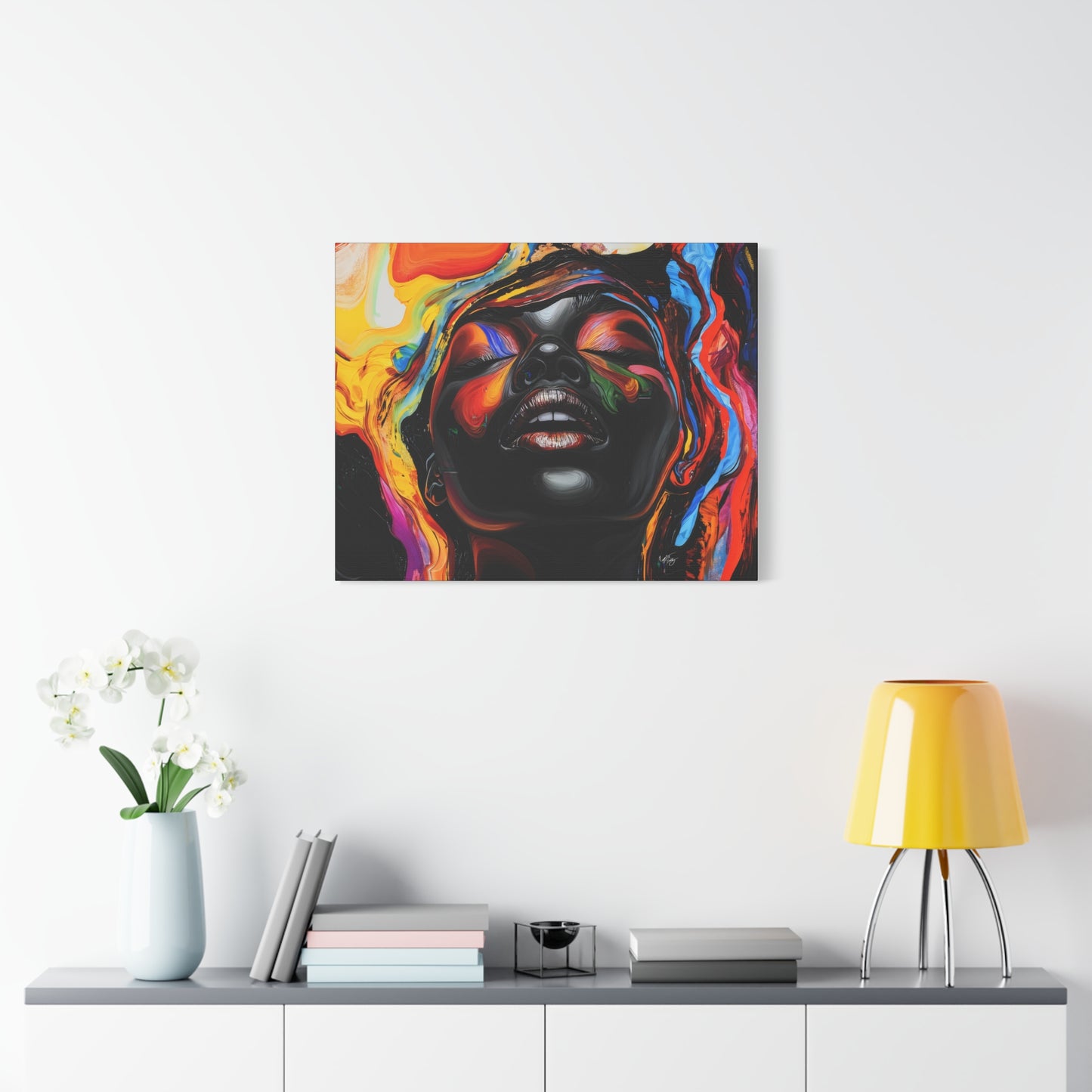 Yes Afrocentric Black Woman Art Canvas Wall Print
