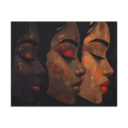 Shades Of Beauty Black Woman Art Canvas Wall Print - Xtreme Shopper