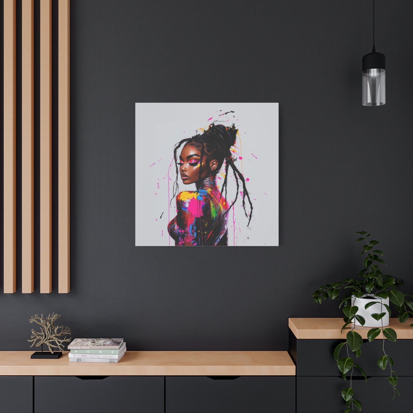 Confidence Afrocentric Black Woman Inspirational Spiritual Art Canvas Wall Print