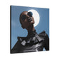 Moonstruck Afrocentric Black Woman Abstract Art Canvas Wall Print