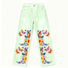 Butterflies in Spring Streetwear Unisex Loose Fit Straight Leg Washed Denim Jeans - Xtreme Shopper