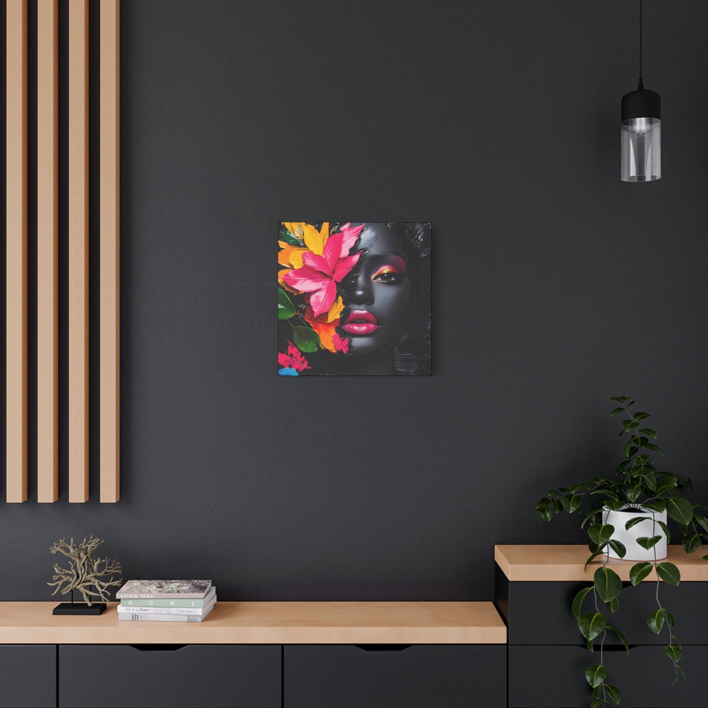Everything is Beautiful Afrocentric Black Woman Art Canvas Wall Print