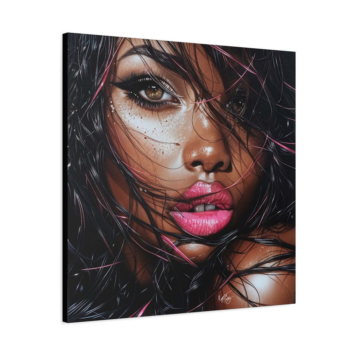 I'm Parched Afrocentric Black Woman Art Canvas Wall Print