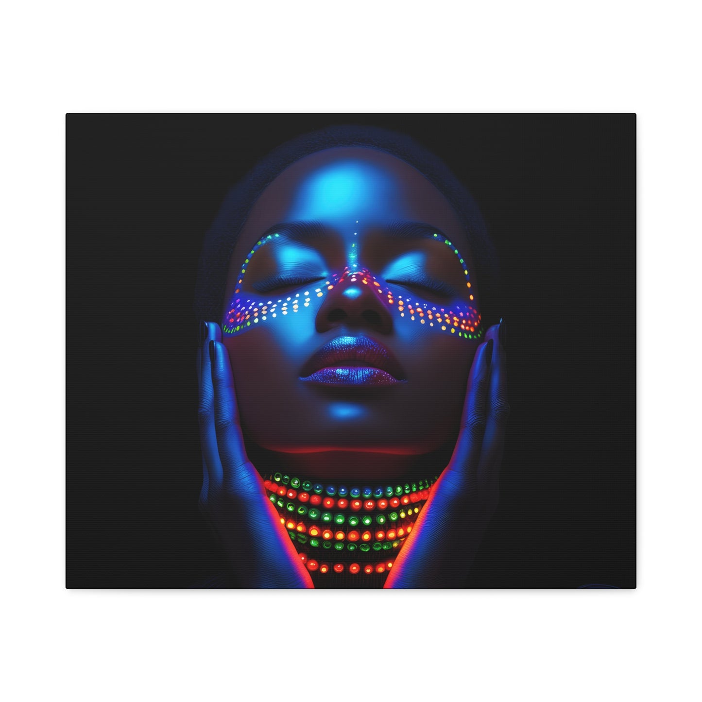 My Future Is Brighter Than The Darkness Black Woman Art Canvas Wall Print