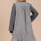 Ces Femme Striped Patchwork Round Neck Terry Sweatshirt Dress - Xtreme Shopper