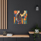 At Peace In Abstract Afrocentric Black Woman Abstract Art Canvas Wall Print - Xtreme Shopper