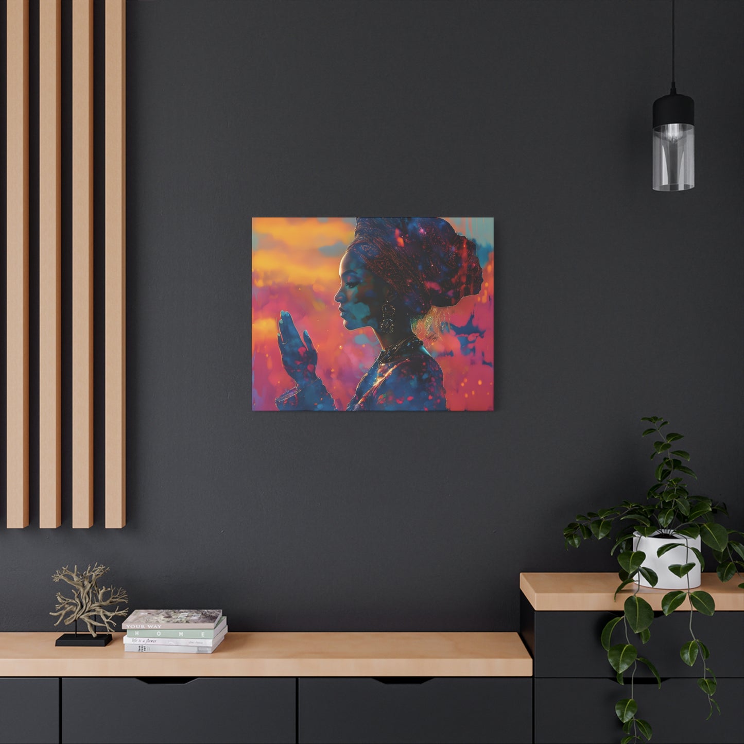 Manifest It Afrocentric Black Woman Art Canvas Wall Print - Xtreme Shopper