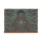 Sun Kissed Black Woman Art Woven Throw Blanket