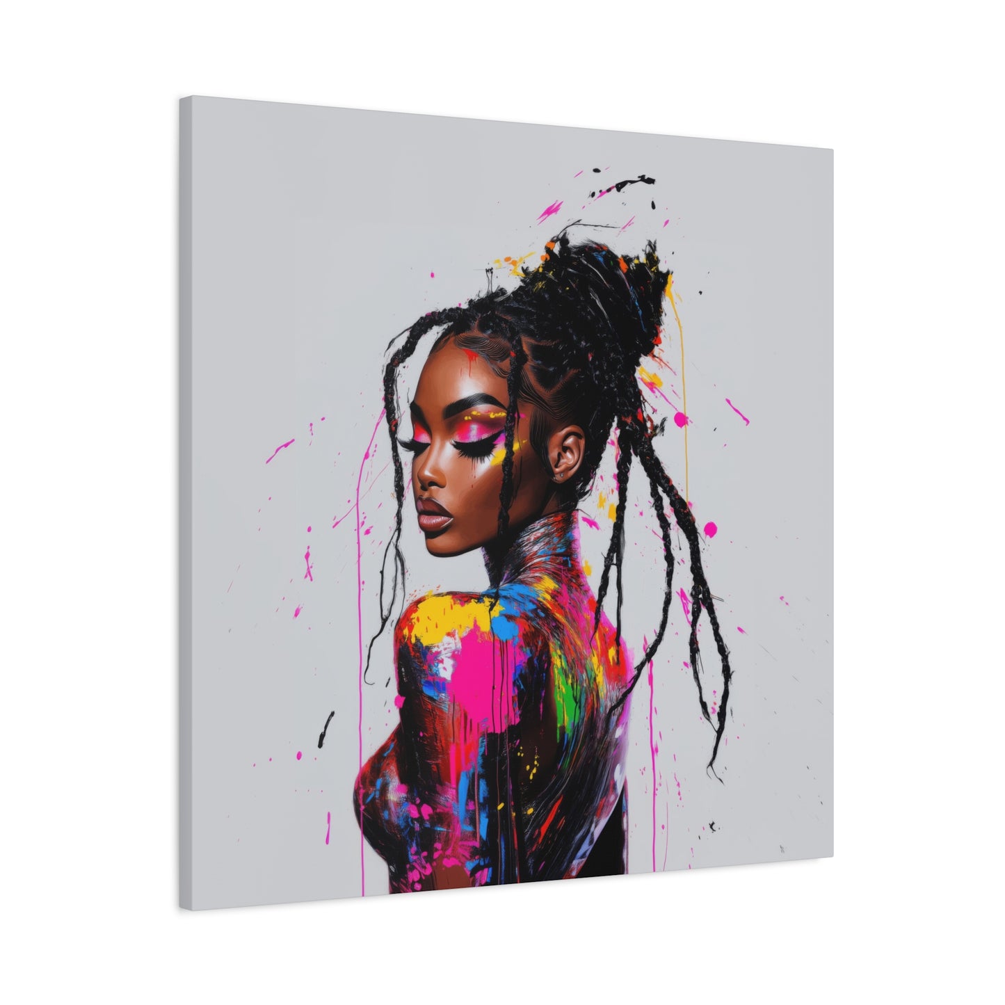 Confidence Afrocentric Black Woman Inspirational Spiritual Art Canvas Wall Print