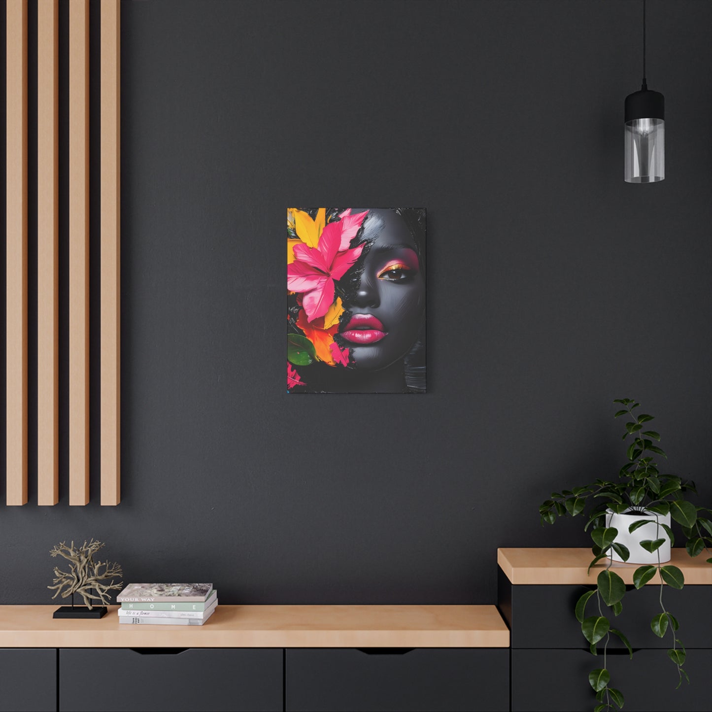 Everything is Beautiful Afrocentric Black Woman Art Canvas Wall Print