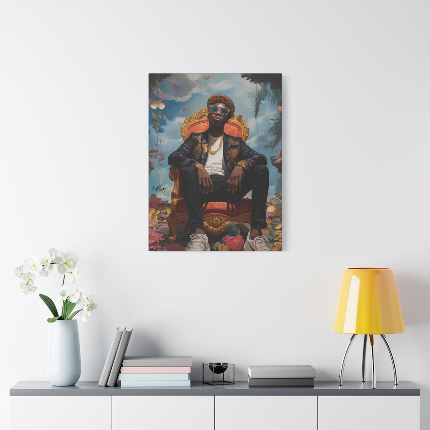 SurrealFlyism Afrocentric Black Man Art Canvas Wall Print