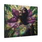 Blooming With Beauty Afrocentric Black Woman Inspirational Spiritual Art Canvas Wall Print