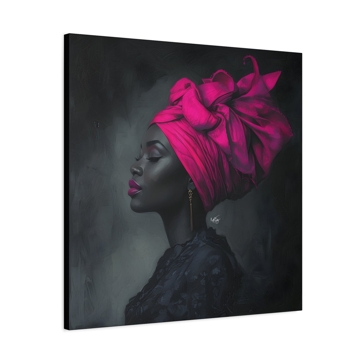 So Still Black Woman Wall Canvas Art