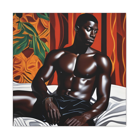 Good Morning Afrocentric Black Artwork Canvas Wall Print