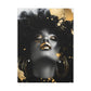 Gold Is My Passion Afrocentric Black Woman Abstract Art Canvas Wall Print