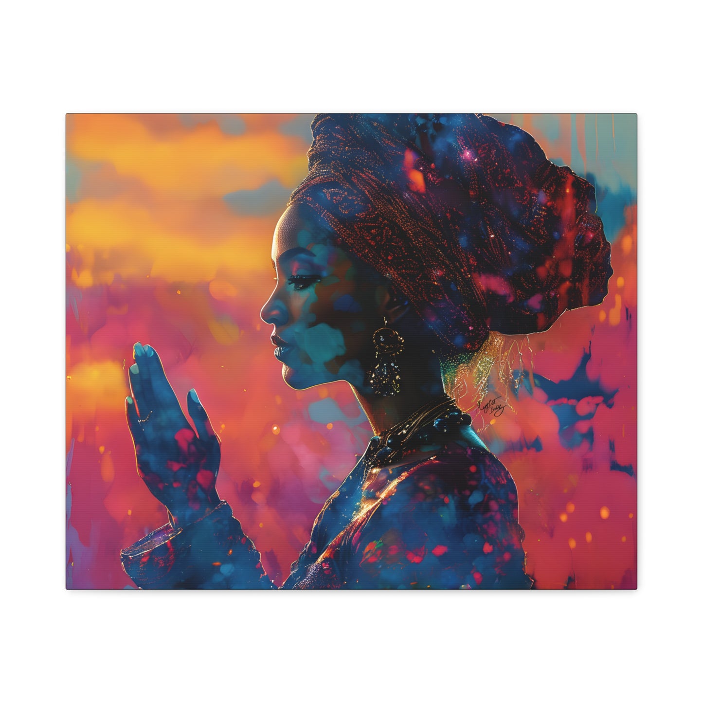 Manifest It Afrocentric Black Woman Art Canvas Wall Print - Xtreme Shopper