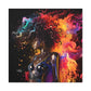 Colors Of The Universe Afrocentric Black Woman Abstract Fantasy Art Canvas Wall Print
