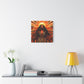 Sunkissed Afrocentric Black Woman Abstract Art Canvas Wall Print