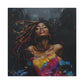 Euphoria Afrocentric Black Woman Abstract Art Canvas Wall Print