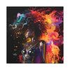Colors Of The Universe Afrocentric Black Woman Abstract Fantasy Art Canvas Wall Print