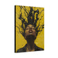 Hype Afrocentric Black Woman Art Canvas Wall Print