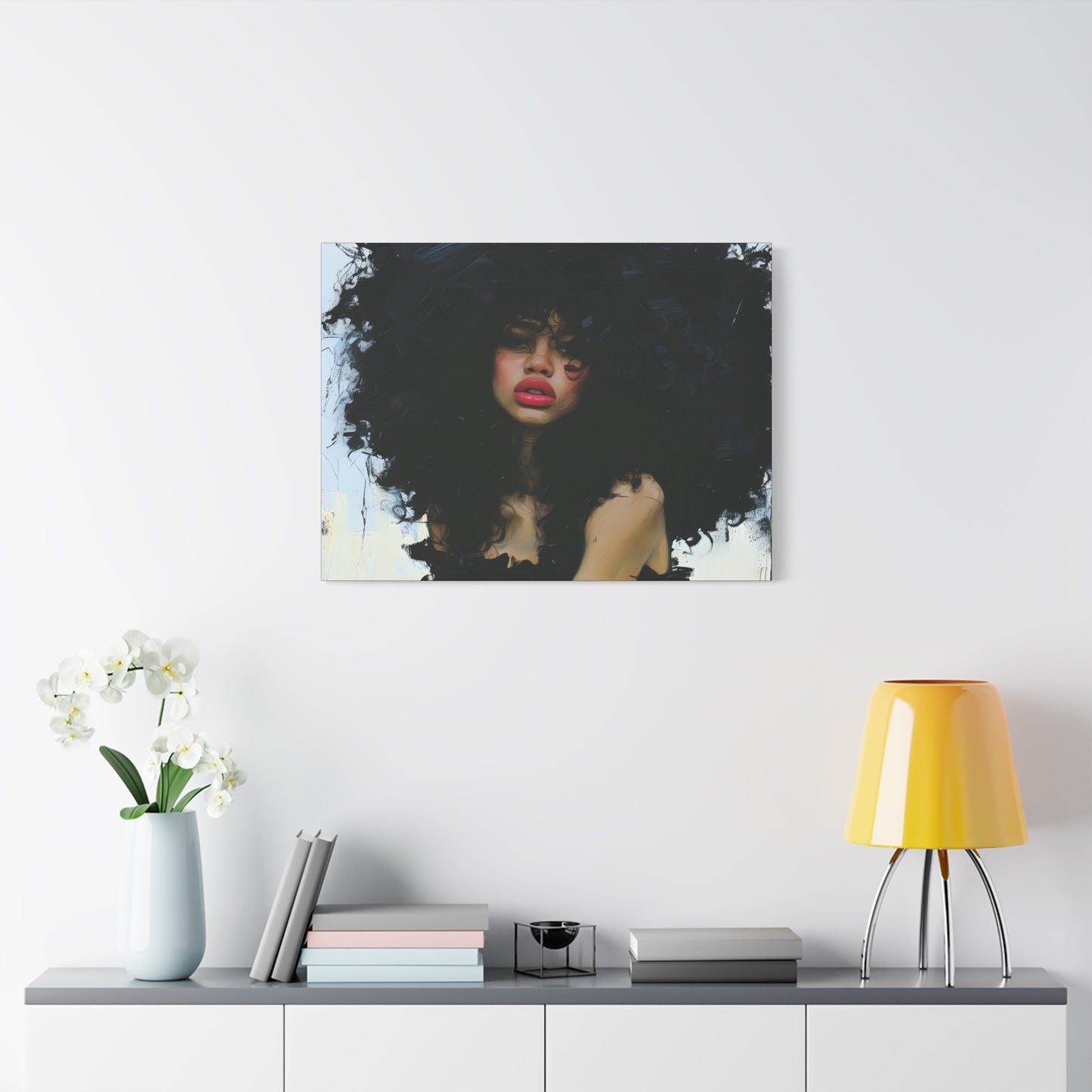 Mary Afrocentric Black Woman Art Canvas Wall Print