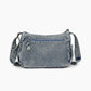 Trendy Adjustable Strap Denim Crossbody Bag