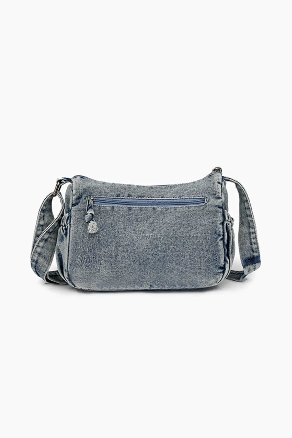 Trendy Adjustable Strap Denim Crossbody Bag