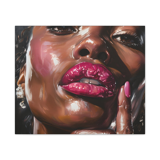 Let Me Tell You A Secret Afrocentric Black Woman Art Canvas Wall Print