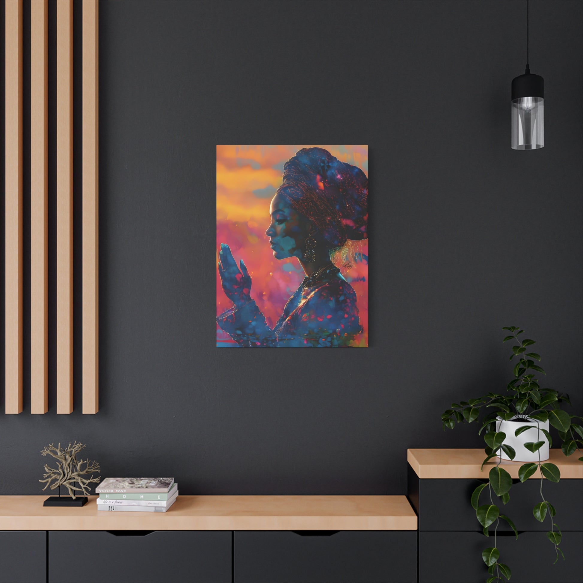 Manifest It Afrocentric Black Woman Art Canvas Wall Print - Xtreme Shopper