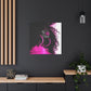 This Pink Is A Mood Afrocentric Black Woman Art Canvas Wall Print