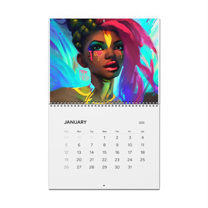 Black Girl Magic Oil Inspired Artwork Wall Calendar