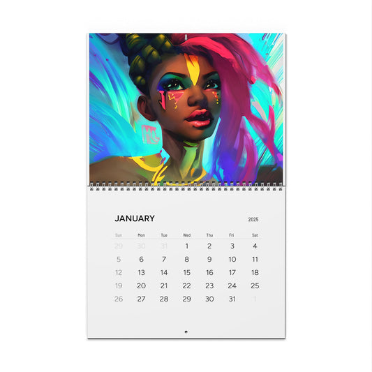 Black Girl Magic Oil Inspired Artwork Wall Calendar