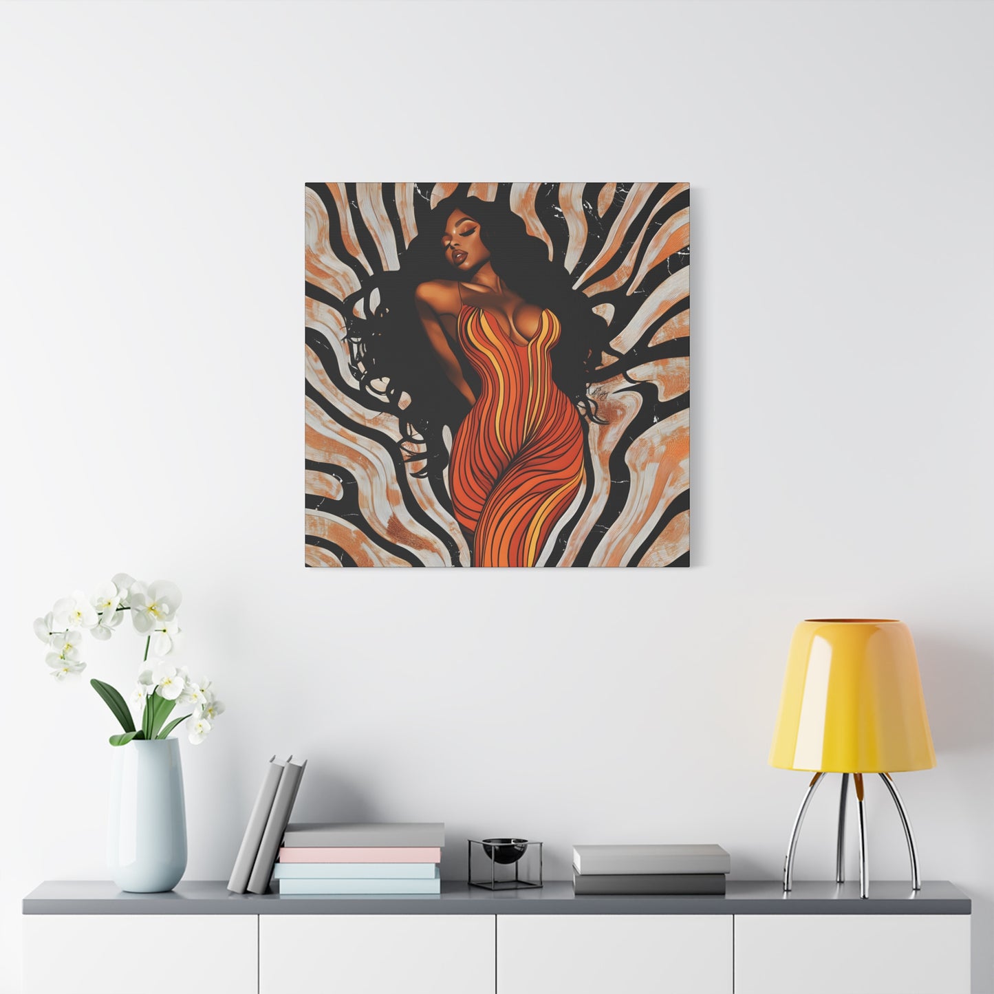 The Rhythm Is In Me Afrocentric Black Woman Art Canvas Wall Print - Xtreme Shopper