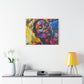 Beautiful and At Peace Afrocentric Black Woman Art Canvas