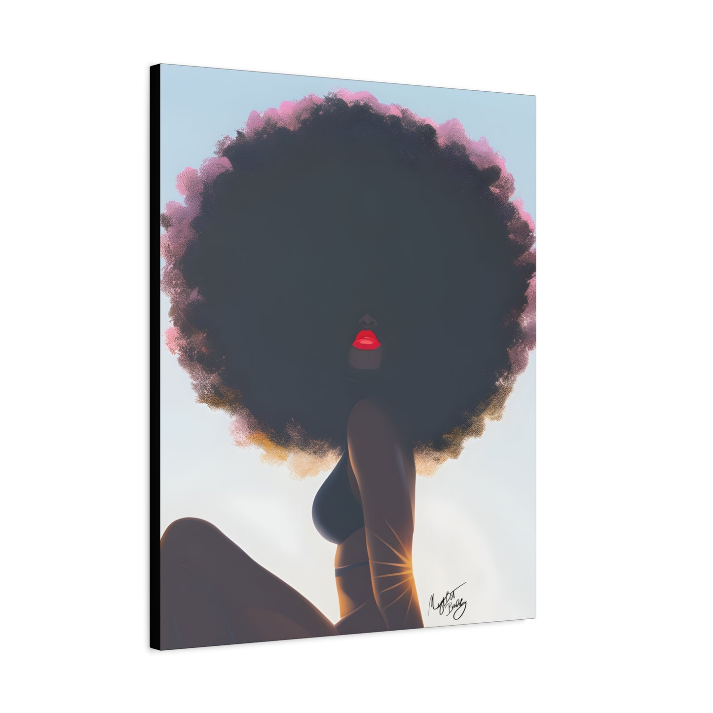 I Am That Chick Afrocentric Black Woman Abstract Fantasy Art Canvas Wall Print - Xtreme Shopper