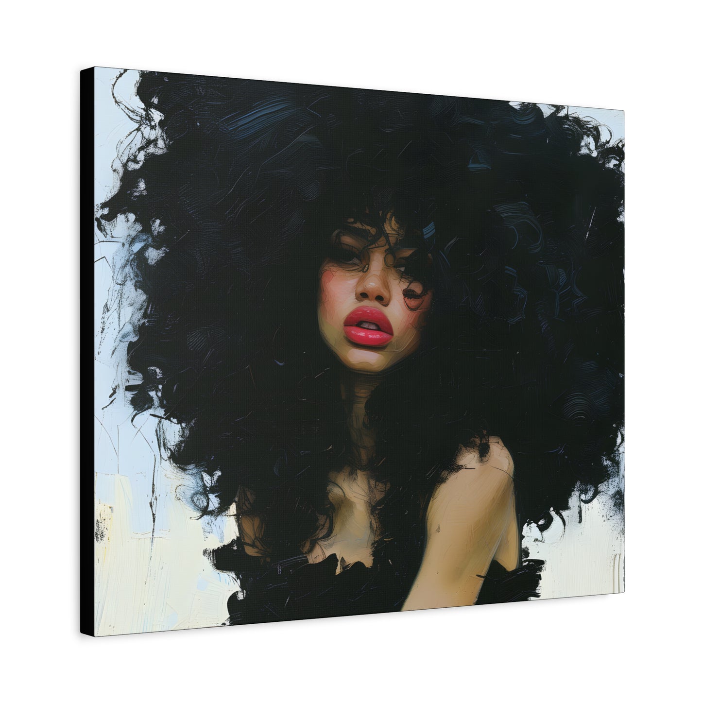 Mary Afrocentric Black Woman Art Canvas Wall Print