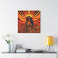 Autumn Rises Black Woman Art Canvas Wall Print