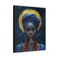 Sunset Relaxation Afrocentric Black Woman Spiritual Art Canvas Wall Print