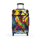 Club Trio Black Woman Art Hardshell Hardside Lockable Spinner Suitcase Luggage
